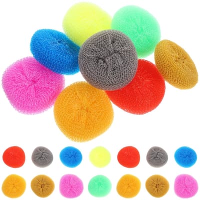Dailygoods- Pannenreiniger 30 Stuks - Kunststof Spons/Krabspons - Krasbestendig/Schuurspons - Duurzaam/PP-Materiaal - Vaatwasmachinebestendig - Aangenaam voor de Handen - Schrobber