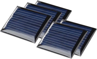 5-cellige polykristallijne silicium mini-zonnepaneelmodule voor het opwekken van zonne-energie, kleine zonnecellen, geschikt voor lichtgewicht speelgoedladers, 40 x 40 mm, 3V, 0,18W, 60mA
