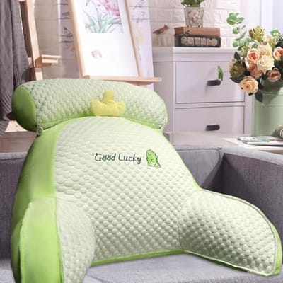 60 x 40 x 20 cm leeskussen, rugsteun lendenkussen met armleuningen, 2-in-1 rugsteun om in bed te zitten, comfortabel rugkussen, multifunctioneel bankkussen