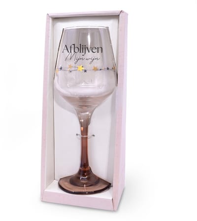Sparkling wijnglas | Thema: Afblijven | Inhoud: 350ml | Kleur: Roze
