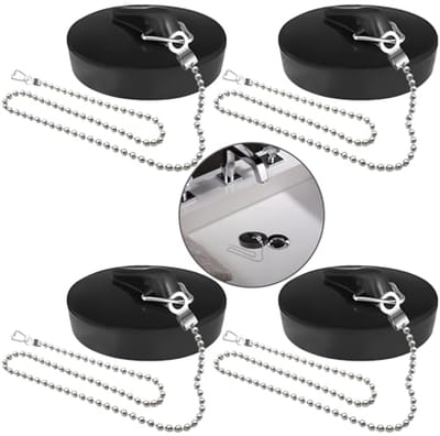 Universele Gootsteenpluggen Set van 4 voor Bad en Keuken - 42 mm tot 45 mm