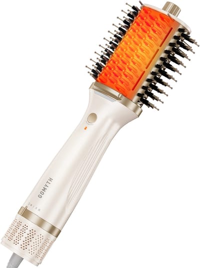 GOMYTH V1 5-in-1 föhnborstel multistyler | Nano titanium & negatieve ionen anti-frizz, 1200W 34400 RPM motor, 5 warmtestanden voor drogen, volume en ontwarren, ergonomische handgreep, inclusief opbergtas voor thuis en reizen