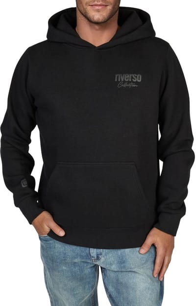 riverso Heren trui RIVScott regular fit Zwart S Volwassenen Capuchon met trekkoord