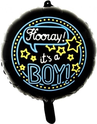 Wefiesta Folieballon It's A Boy Rond 46 Cm Zwart/blauw