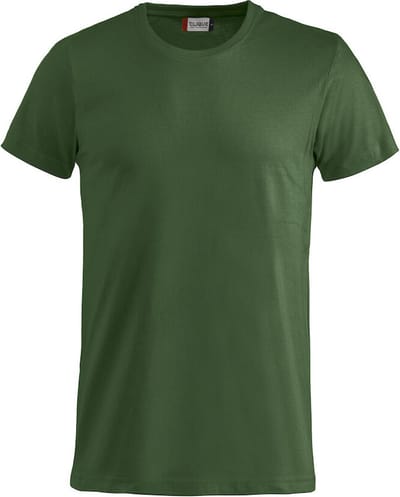 Basic-T bodyfit T-shirt 145 gr/m2 flessengroen xs