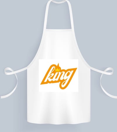 Akyol - king Keukenschort - Koning - een koning - verjaardagscadeau - kroontje - kado - gift - geschenk - 82 bij 71 cm