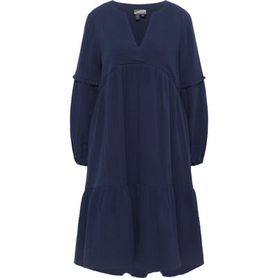 Dreimaster midi-jurk Dames marine