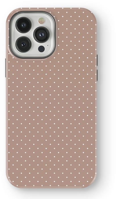 Micro Dots Tough Hoesje geschikt voor iPhone 13 Pro | Geschikt Voor Mag | Stippen Motief Backcover geschikt voor iPhone 13 Pro Mocha Confetti
