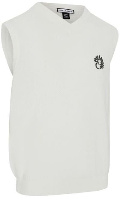 Callaway Mixed Texture Vest Off White
