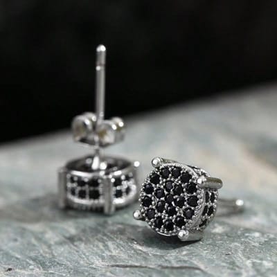 1 Paar Minimalistische Volledig Strass Stud Oorbellen, Cadeau voor Koppels one-size gray