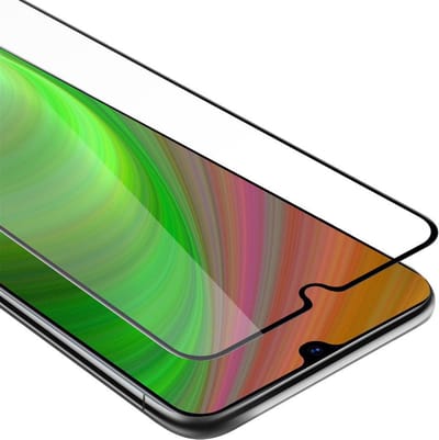 Cadorabo Screenprotector geschikt voor Samsung Galaxy A90 5G Volledig scherm pantserfolie Beschermfolie in TRANSPARANT met ZWART - Gehard (Tempered) display beschermglas in 9H hardheid met 3D Touch