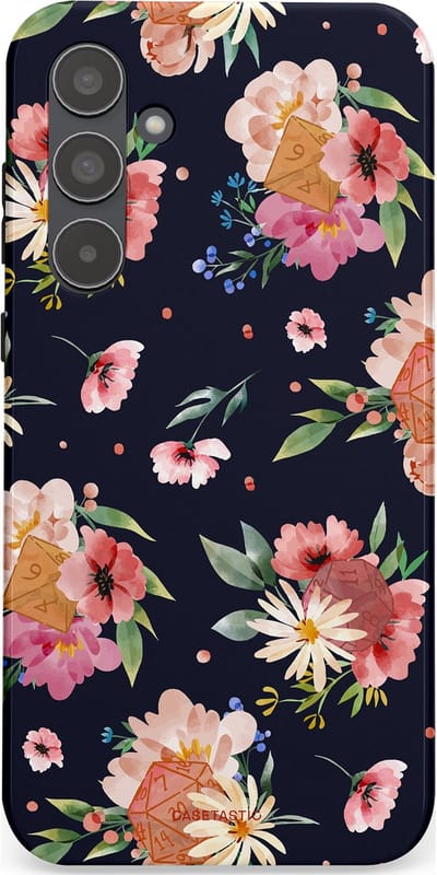 Casetastic Hoesje Geschikt voor Samsung A55 - Stijlvolle Beschermende Duo-layer Case - Bloemenkracht met D20