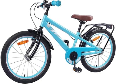 Kinderfiets - Jeugdfiets Meisjes - Leren Fietsen - Stabiel Stalen Frame - 18 Inch - Hemelsblauw