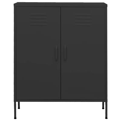 vidaXL - Opbergkast - 80x35x101,5 - cm - staal - antracietkleurig