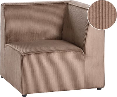LEMVIG - Hoekmodule - Zandbeige - Rechts - Corduroy
