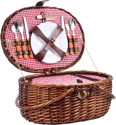 Laguiole Premium picknickmand voor 2 personen met koelvak