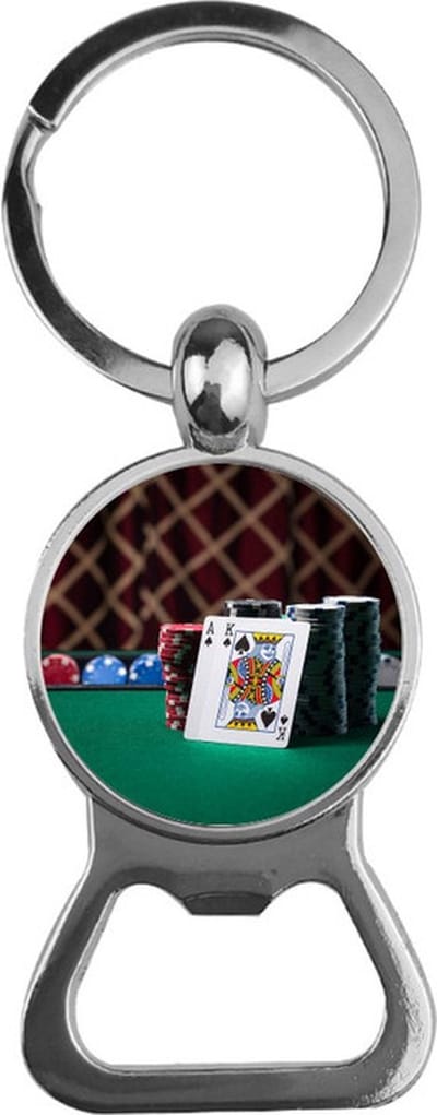 Bieropener Glas - Poker
