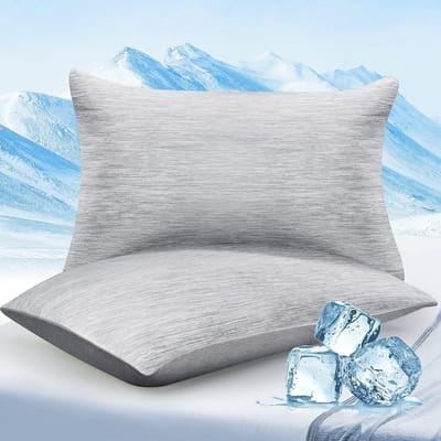 Koel Kussenhoezen Set van 2 - 40 x 80 cm - Japanse Arc-Chill Technologie - Ademend en Super Zacht Kussenbedekking met 100% Katoen voor Optimaal Comfort