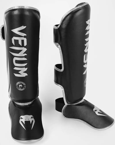 Venum Scheenbeschermers Challenger - Zwart/Zilver- Maat L