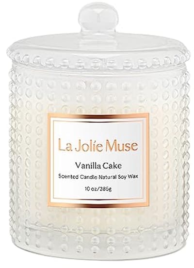 Vanille Cake Geurkaars - Natuurlijke Was, 75 Uur Brandduur, Glazen Pot voor Cadeau en Woondecoratie
