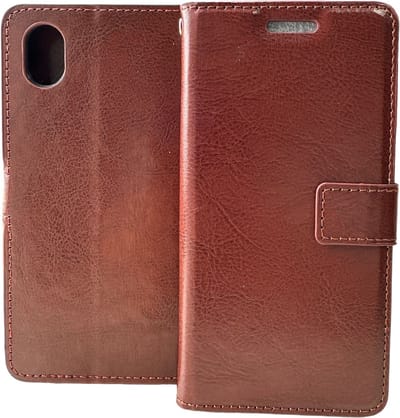 Portemonnee Book Case Hoesje Geschikt voor: Samsung Galaxy A01 Core (2020) - Bruin