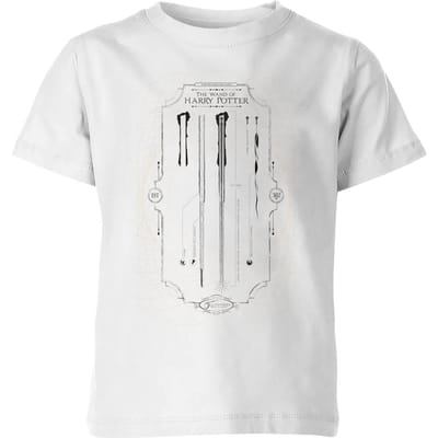 Harry Potter Wand Of Harry Potter kinder t-shirt - Wit - 98/104 (3-4 jaar)