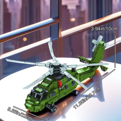478 STUKS Helikopter Bouwstenen Speelgoed Technologie Assemblage Educatief Speelgoed Bureaublad Decoratie Cadeaus gray