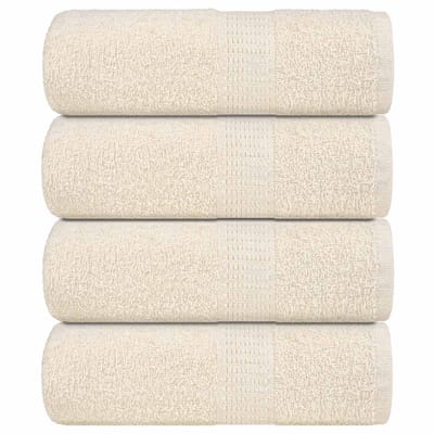 vidaXL - Washandjes - FROGN - 4 - st - 30x30 - cm - 360 - g/m² - crème
