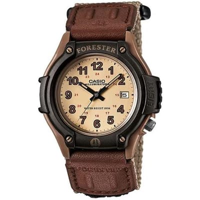 Casio YOUTH Serie-Schijf Drie Wijzers Forester Retro Mode Klassiek Wijzer Serie Datumweergave Waterdicht Kwarts Uurwerk Nylon Band FT500WC-5BV geel