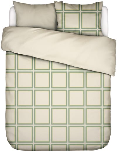 Essenza Luca Dekbedovertrek Basil green - Tweepersoons – 200x200/220 cm