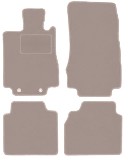 Beige velours matten voor: Mercedes S W220 lang (1998-2005)