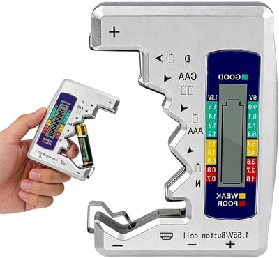 LCD-Display digitale batterijtester - universele batterijtester voor AAA, AA, C, 9V, D, N, 1,5 V knoopcellen - ShopVlot