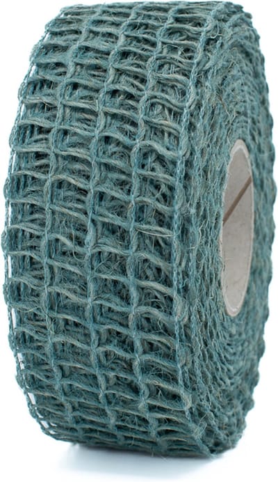 Jute lint - 40 mm x 20 meter - blauw