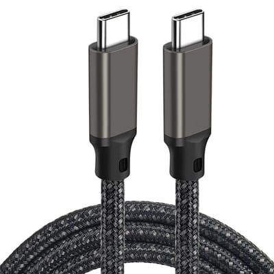 2 meter USB-C naar USB-C snellaadkabel - Zwart