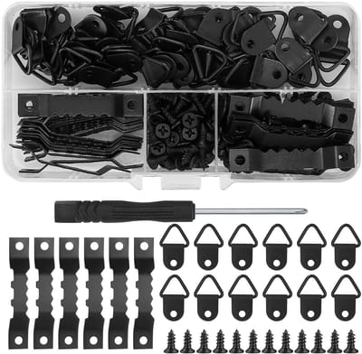 251 stuks fotohangers, set fotohaken voor fotolijsten, foto's ophangset met schroeven, voor houten lijsten, horloges, fotolijsten, kunstwerken, muur hangen