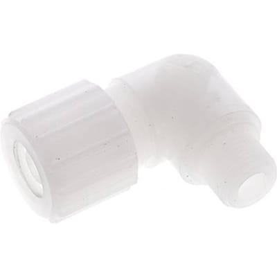15x9mm & G3/8'' PVDF L-Vorm Knelfitting Buitendraad 10bar Kunststof en Polyamide