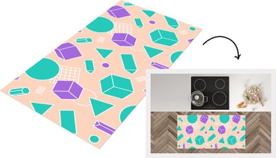 Keukenloper - Loper keuken - Vintage - Patronen - Blokken - 120x60 cm - Keukenloper vinyl