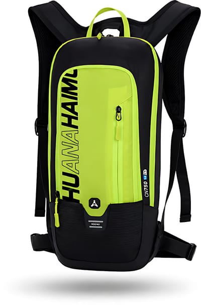CarryQuest® - 6L Ultralight Outdoor Sport Rugzak - Waterdichte Polyester Daypack met Waterreservoirvak, Rugventilatie, Ergonomische Pasvorm & Front-/Toploader - 46x22x7 cm - Groen