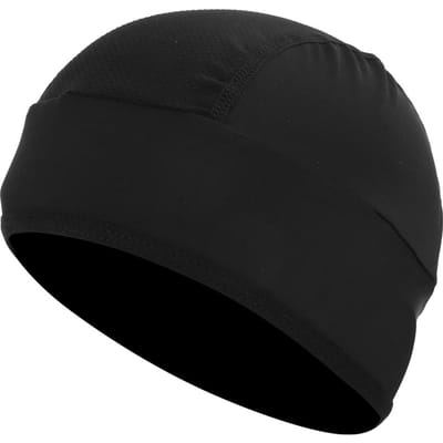 Ademend Mannen Anti-Zweet Fiets Hoofdband Sneldrogende Voering Hoed Fiets Hoed Hardlopen Rijden Bandana(IJs black