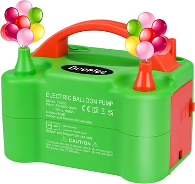 Elektrische Ballonnenpomp - 600 W Inflatable Apparaat - Dubbele Nozzle - Ballonpomp voor Feesten, Verjaardagen, Bruiloften en Festivaldecoratie - Groen