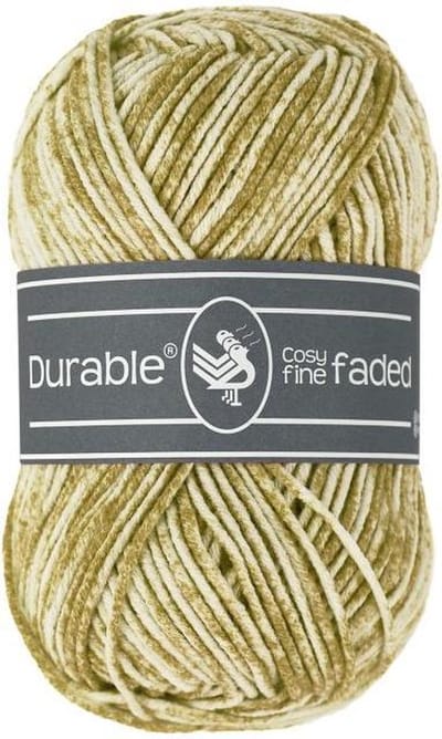 Durable Cosy fine faded Mosterd (2205) - acryl en katoen garen tie-dye - 5 bollen van 50 gram