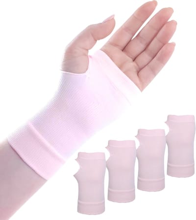U Fit One Pols Compressie Sleeve - 4 Stuks - Polsbandage - Wrist Support - Compressie Handschoen - RSI - Ondersteuning & Versteviging - Roze