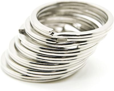 Doodadeals® Platte Sleutelringen 30 mm – 100 stuks Zilveren Splitringen Voor Sleutels & Knutselwerk