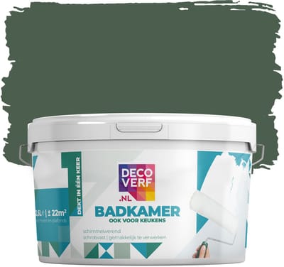 Decoverf badkamer verf bosgroen, 2.5L