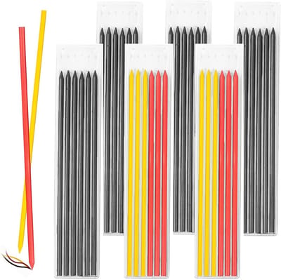 36 Stuks 2.8mm Houten Potlood Navullingen voor Bouw, Timmerwerk en Kunstprojecten - Kleurige Variaties