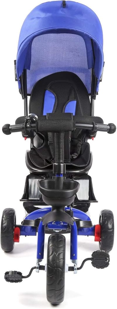Kinderwagen Driewieler - Reisbuggy Opvouwbaar - Veilig Vervoer - Lichtgewicht Ontwerp - 110x100x50cm - Blauw
