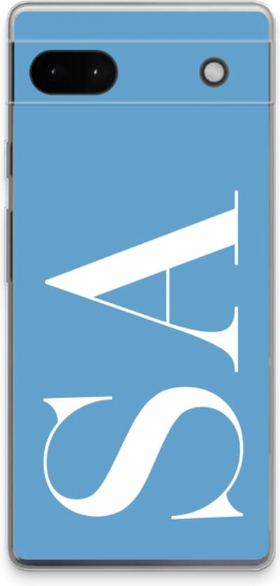 Gepersonaliseerd - Case Company® - Hoesje geschikt voor Google Pixel 6a hoesje - Monogram N°2 - Soft Cover Telefoonhoesje - Bescherming aan alle Kanten en Schermrand