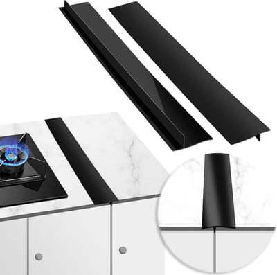 8 Stuks Gasfornuis Branderdeksels + 2 Stuks Siliconen Afdekking voor Keuken, Herbruikbare en Vaatwasmachinebestendige Beschermers voor Gasfornuis en Werkblad