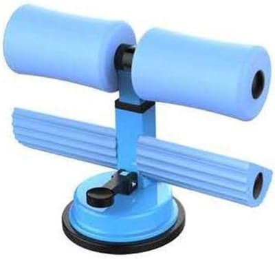 Buikspierroller - Fitnessapparaat - Thuis trainen - Zelfnivellerende zuigkracht - Compact ontwerp - Blauw