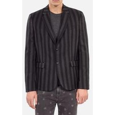 The Kooples Straight-cut Jacket With 3 Buttons & 3 Pockets Black Grey Maat: 50 | Colberts Outlet | Heren | Zwart